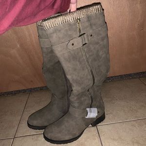 Brown tall boots